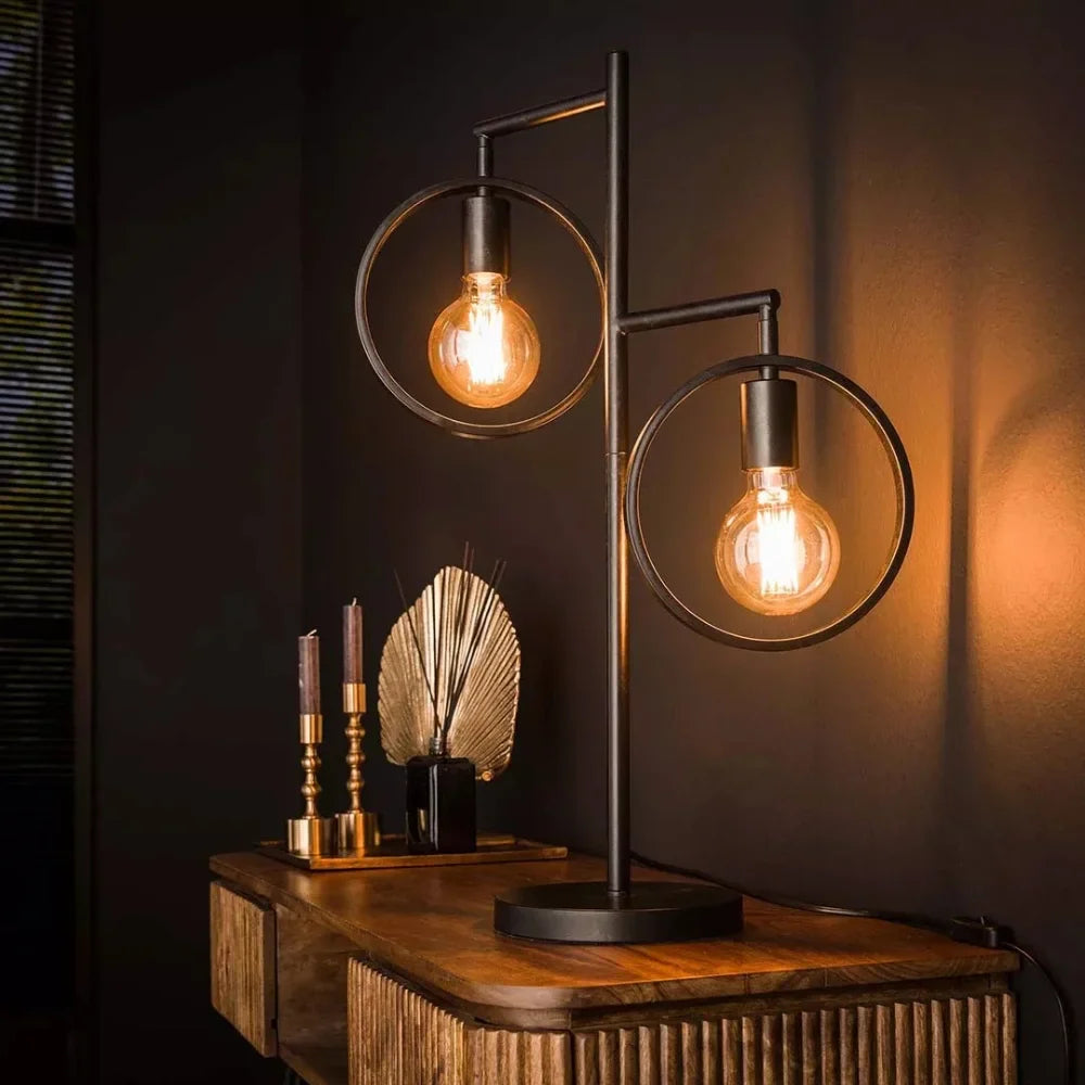 RustikGlow – Vintage Inspired Metal Table Lamp