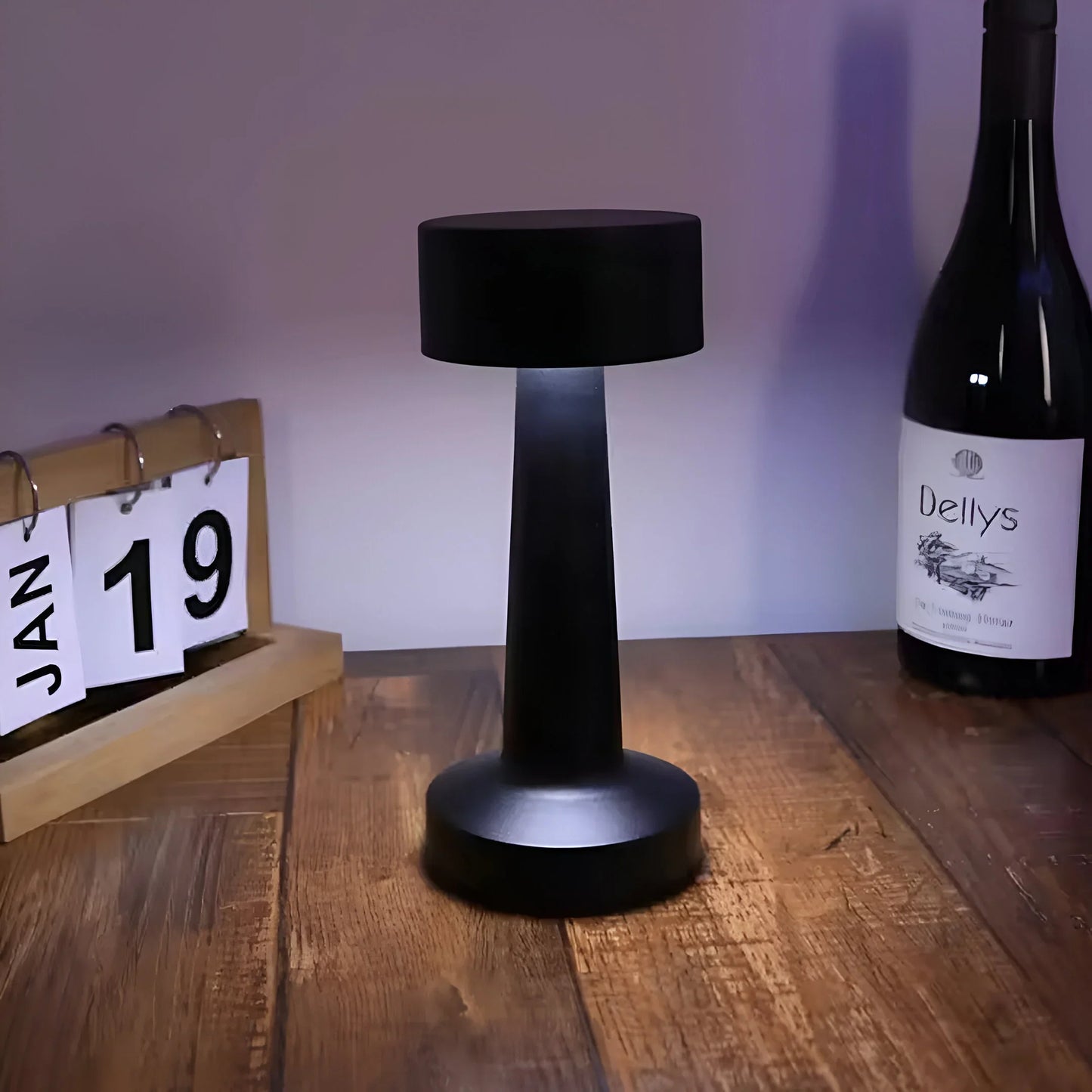 GlowEase – Wireless Rechargeable Table Lamp with Touch Dimming