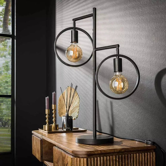 RustikGlow – Vintage Inspired Metal Table Lamp