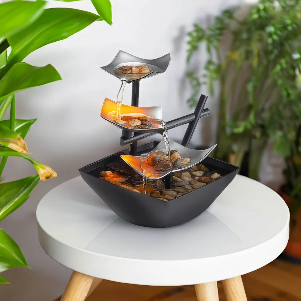 Serenya – Light Leaf Tabletop Fountain