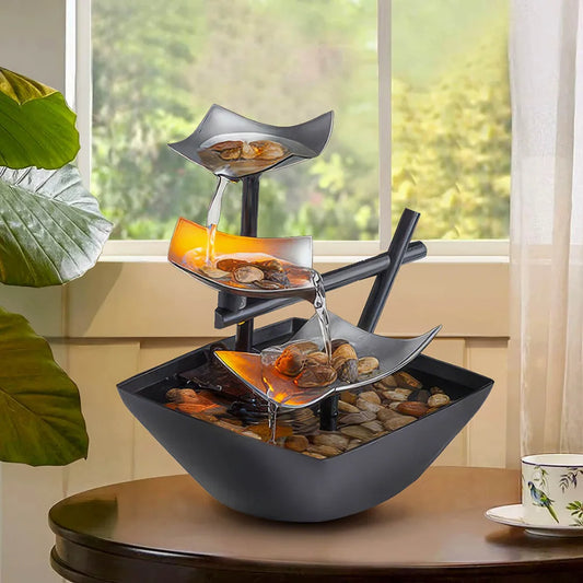 Serenya – Light Leaf Tabletop Fountain