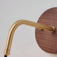 GlowHaven – Walnut & Brass Accent Wall Light 4
