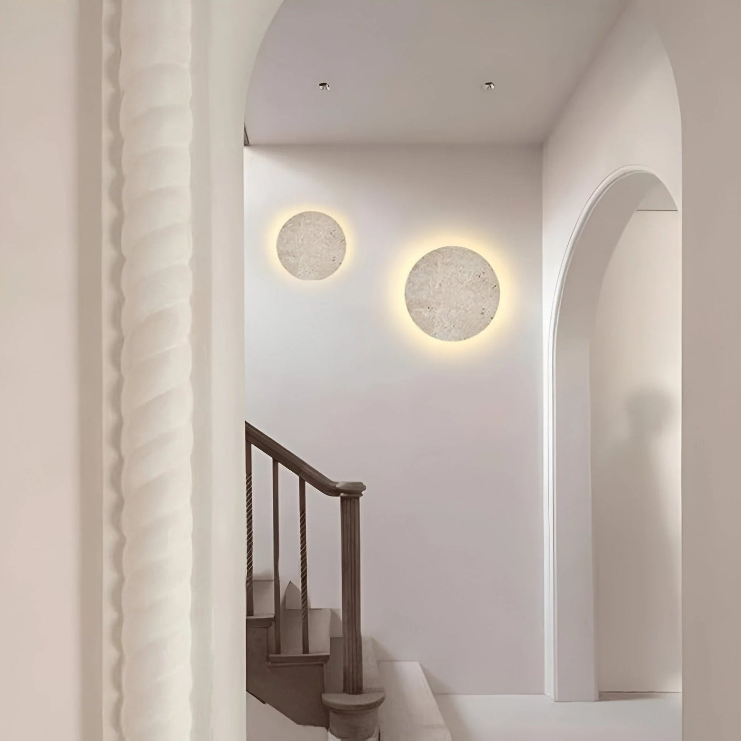 TerraLume – Round Stone Wall Light 1